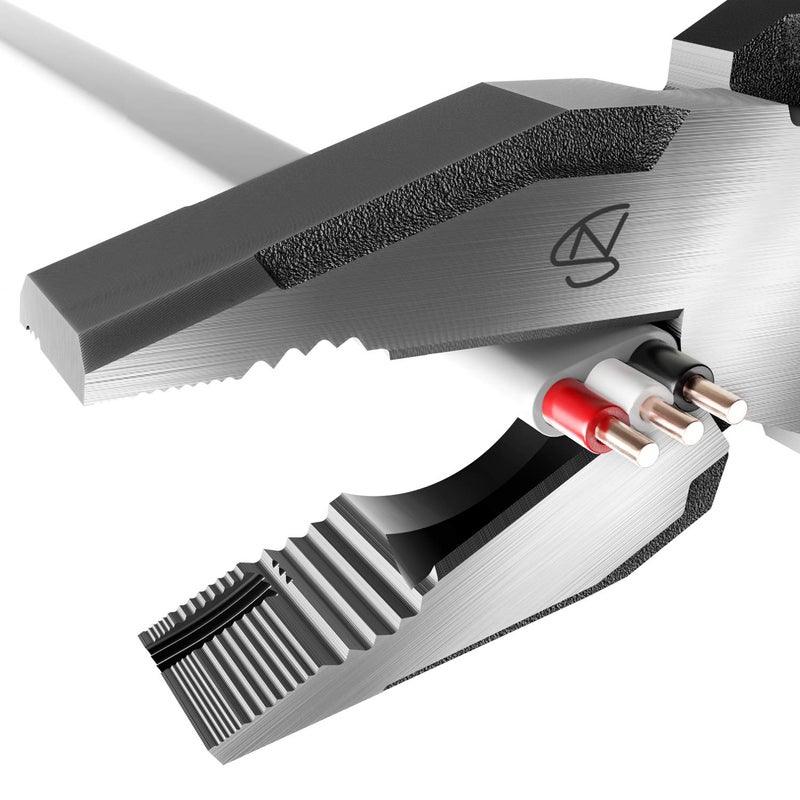 Engineer كماشة مهندس PZ-78 لقص الأسلاك الجانبية مع فكوك فريدة لاستخراج البراغي، تصميم عالي الرافعة، أسنان عمودية لإزالة رأس البرغي بأمان، مكبس للأطراف العارية - Image 2